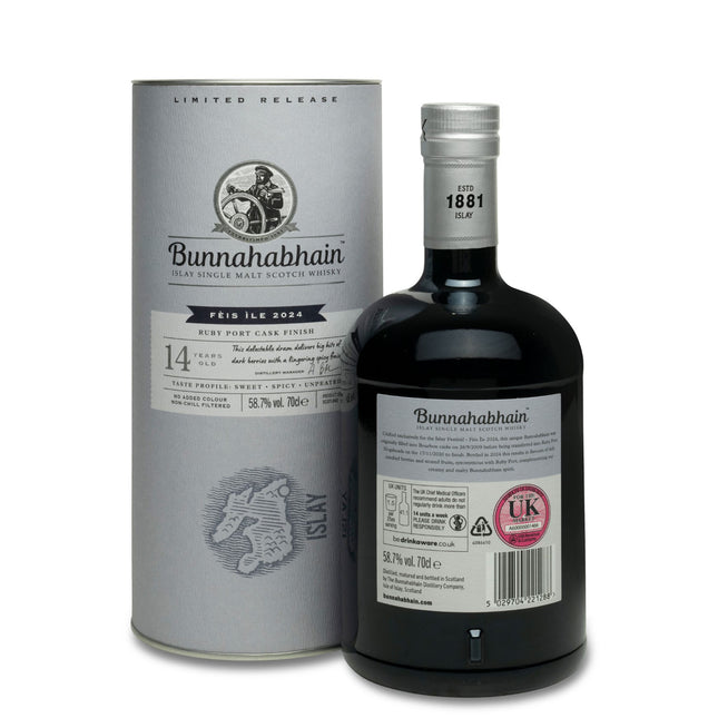 Bunnahabhain 14 Year Old Ruby Port Cask Finish (Feis Ile 2024 Release)