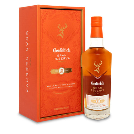 Glenfiddich 21 Year Old Gran Reserva Rum Cask Finish with Complimentary Aspinal of London Leather Tag