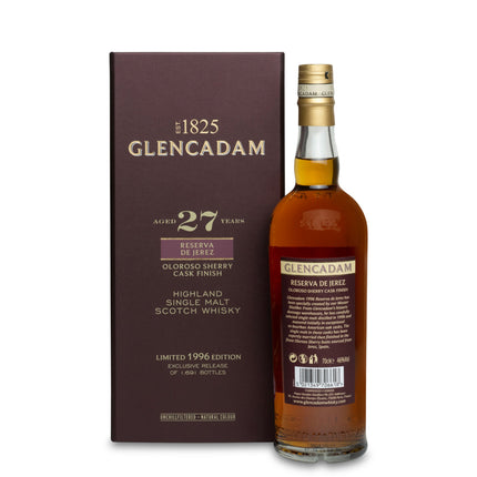 Glencadam 27 Year Old 1996 Reserva De Jerez Oloroso Sherry Cask Finish