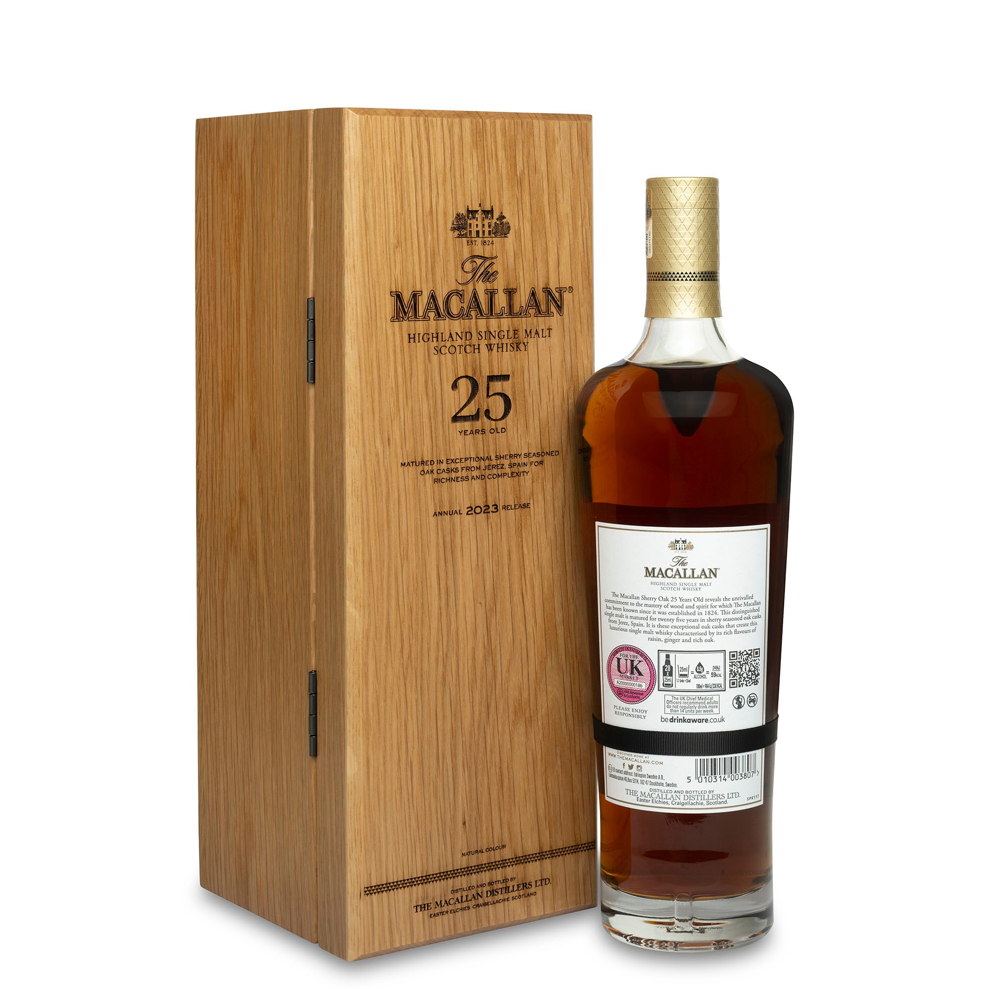 Macallan 25 Year Old Sherry Oak (2023 Release) Speyside Single
