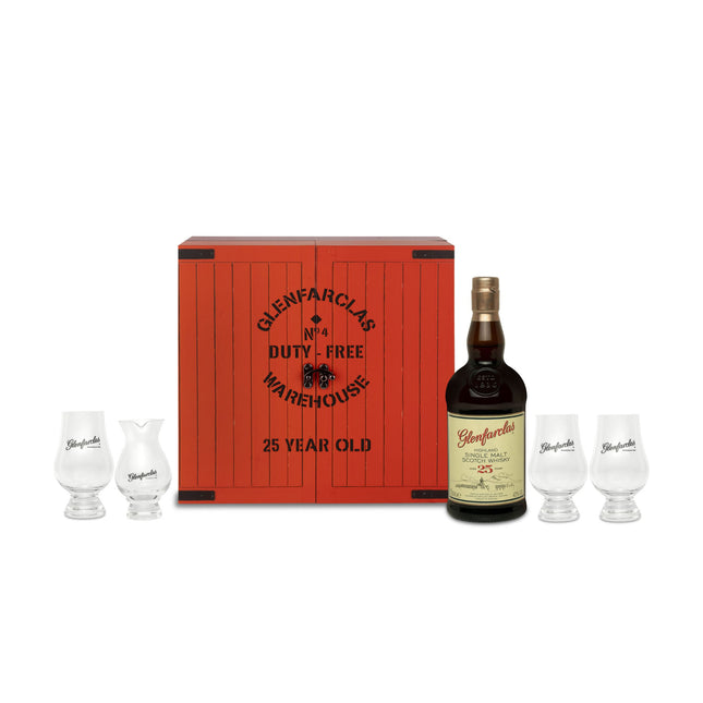 Glenfarclas 25 Year Old Christmas Gift Pack with Glencairn Glasses & Water Jug