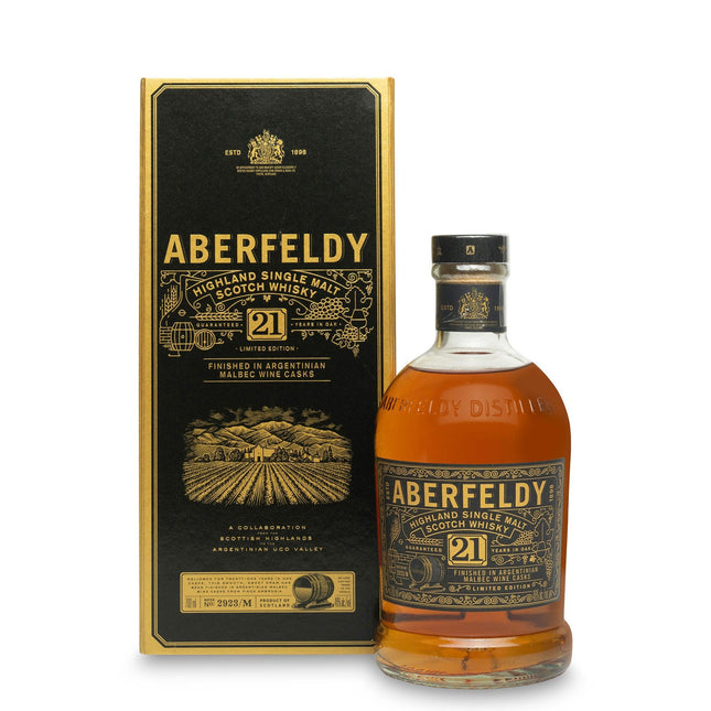 Aberfeldy 21 Year Old Argentinian Malbec Wine Cask Finish - JPHA