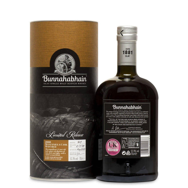 Bunnahabhain 2008 11 Year Old Manzanilla Cask - JPHA