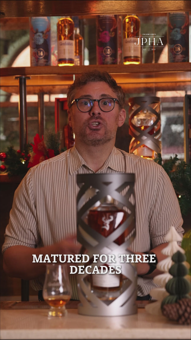 Glenfiddich 30 Year Old Suspended Time with Complimentary Glenfiddich x Three Sixty Leather Weekender Bag