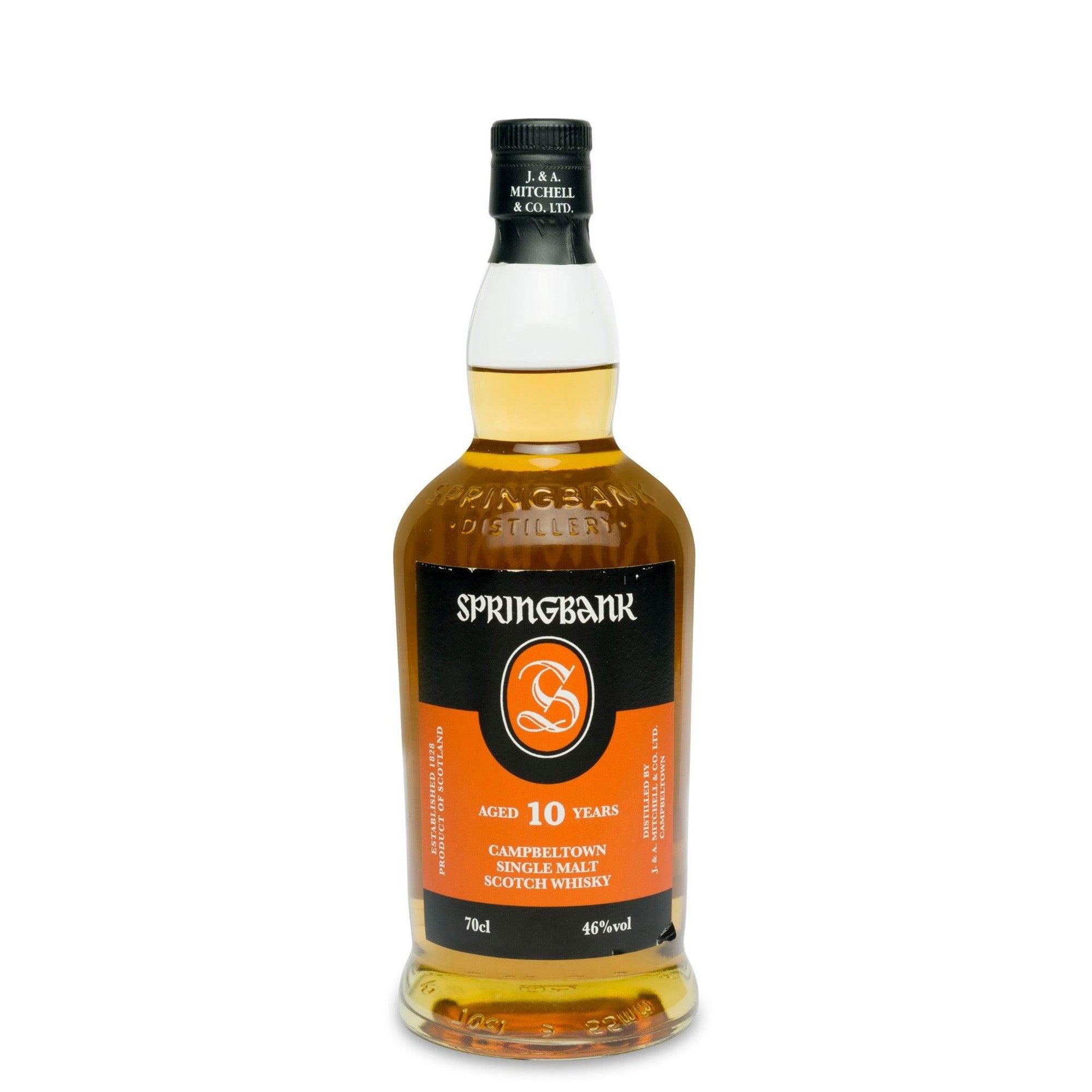Springbank 10 Year Old Campbeltown Single Malt Scotch Whisky JPHA Springbank 10 year old campbeltown single malt scotch whisky jpha